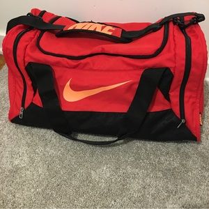 Nike Orange-Red Duffel Bag